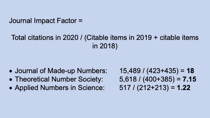 scientific literature journal impact factor
